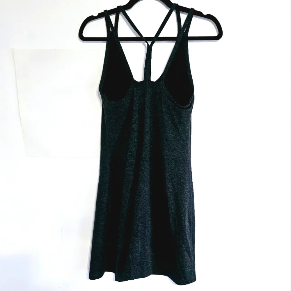 Patagonia Heather Lattice Back Grey Sleeveless Sport Mini Dress Women's Size S